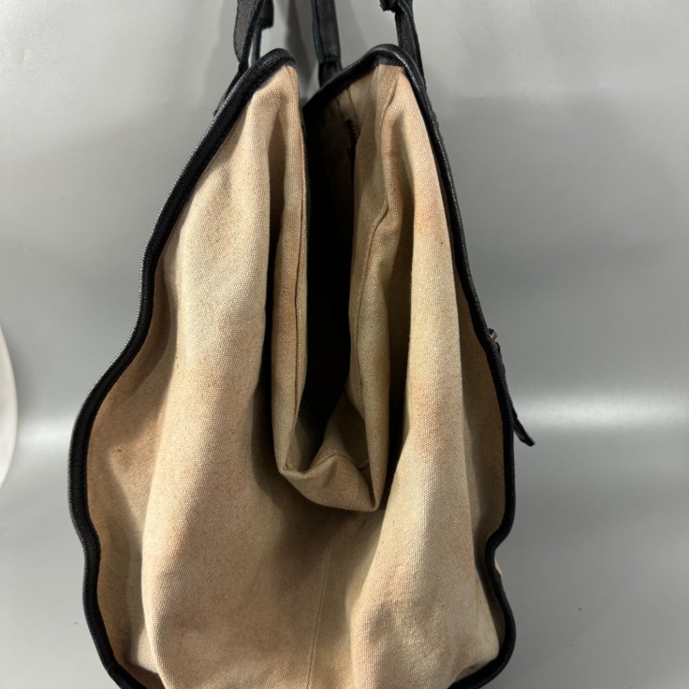 Free People Ryman Distressed Tote Studded Expendable Zipper Center - Picture 6 of 16